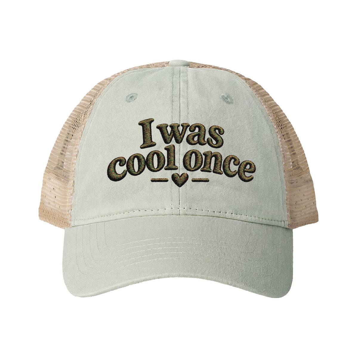 I was cool once - Women's Washed Mesh-Back Cap