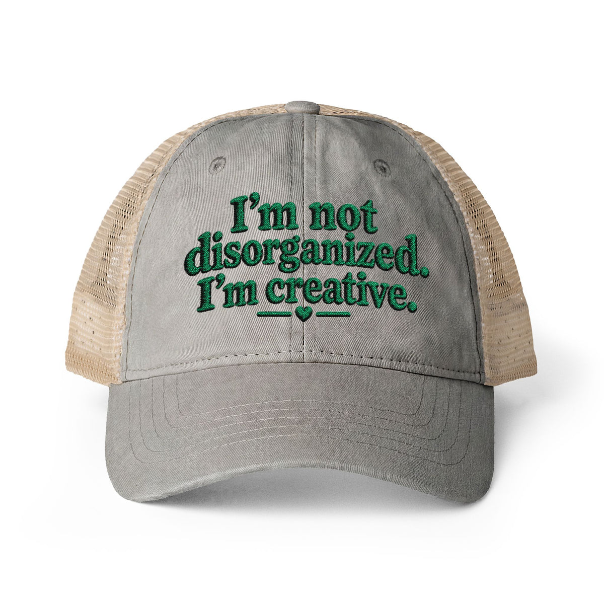 I'm not disorganized - Women's Washed Mesh-Back Cap