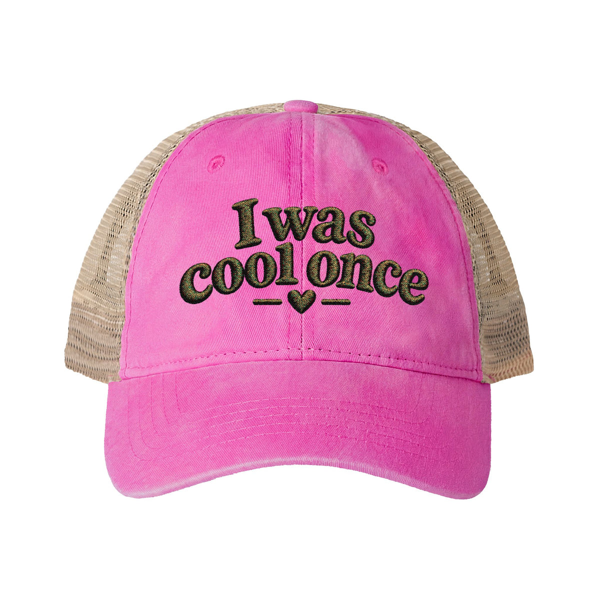 I was cool once - Women's Washed Mesh-Back Cap