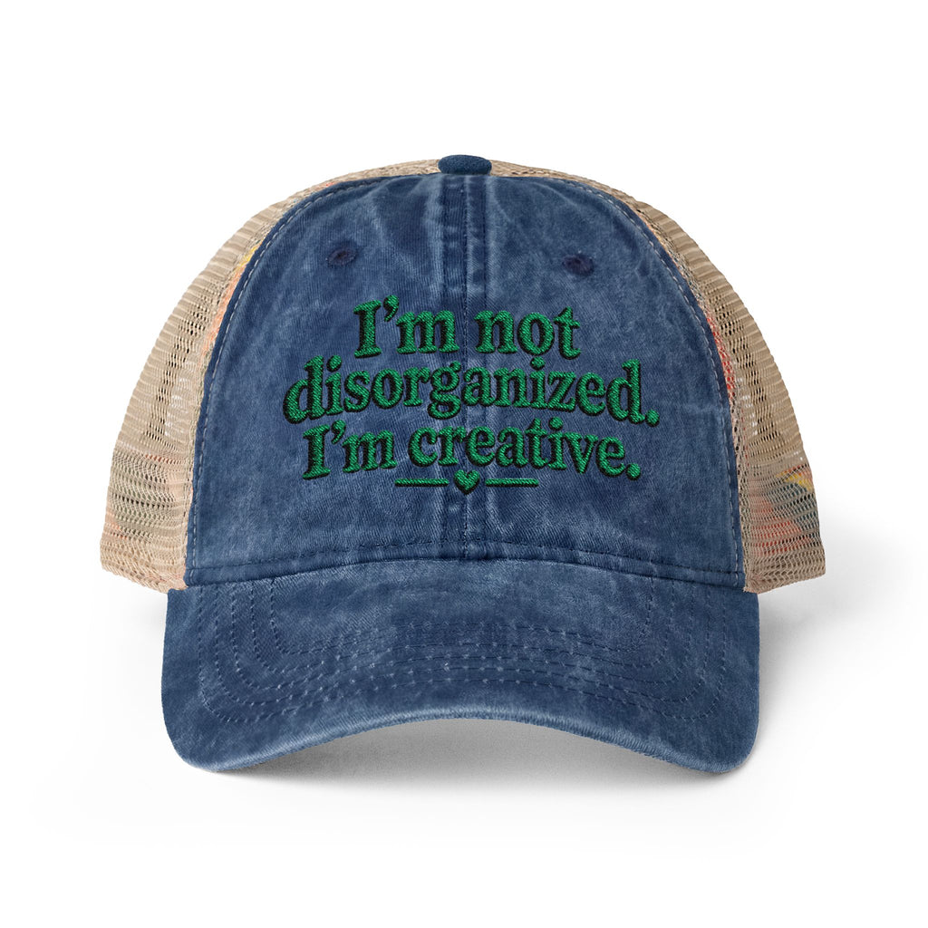 I'm not disorganized - Women's Washed Mesh-Back Cap