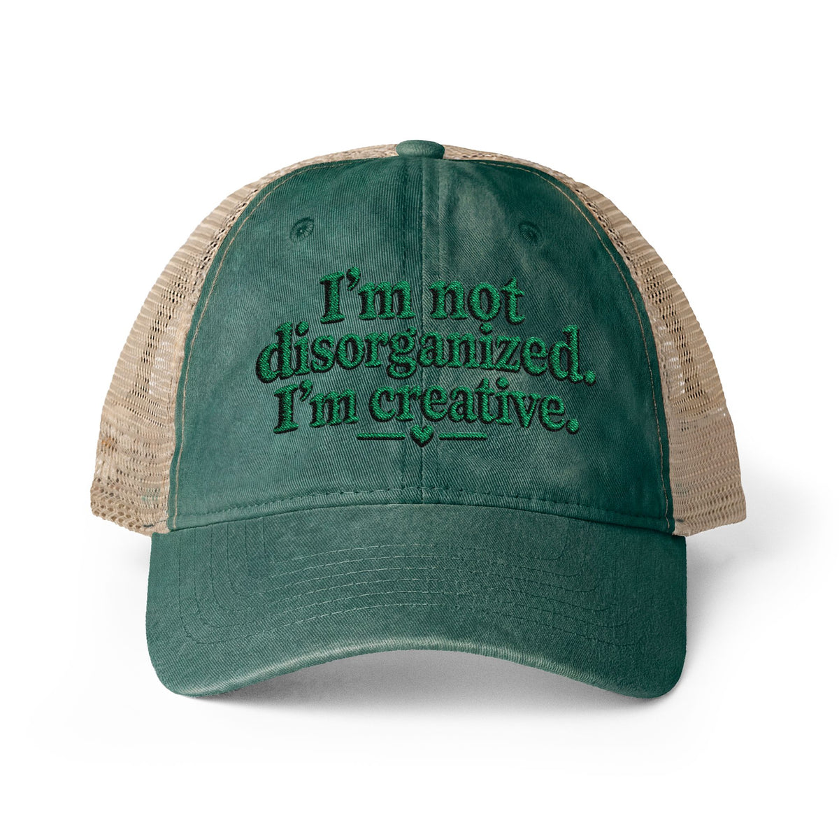I'm not disorganized - Women's Washed Mesh-Back Cap