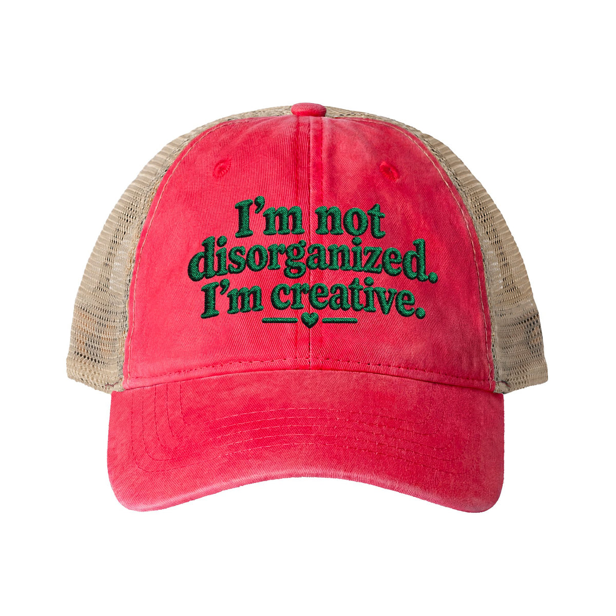 I'm not disorganized - Women's Washed Mesh-Back Cap