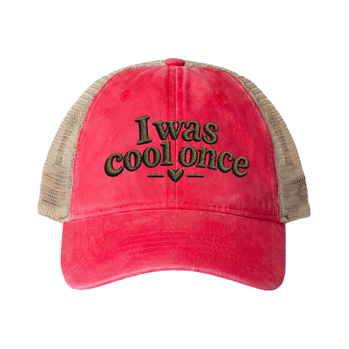 I was cool once - Women's Washed Mesh-Back Cap