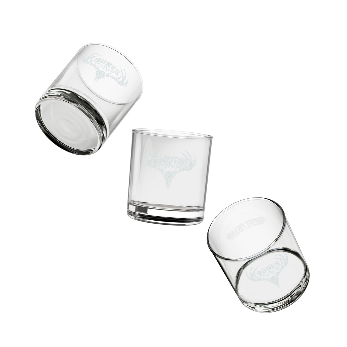 Deer Skull & Antlers Rocks Glass | Bones And Barbwire