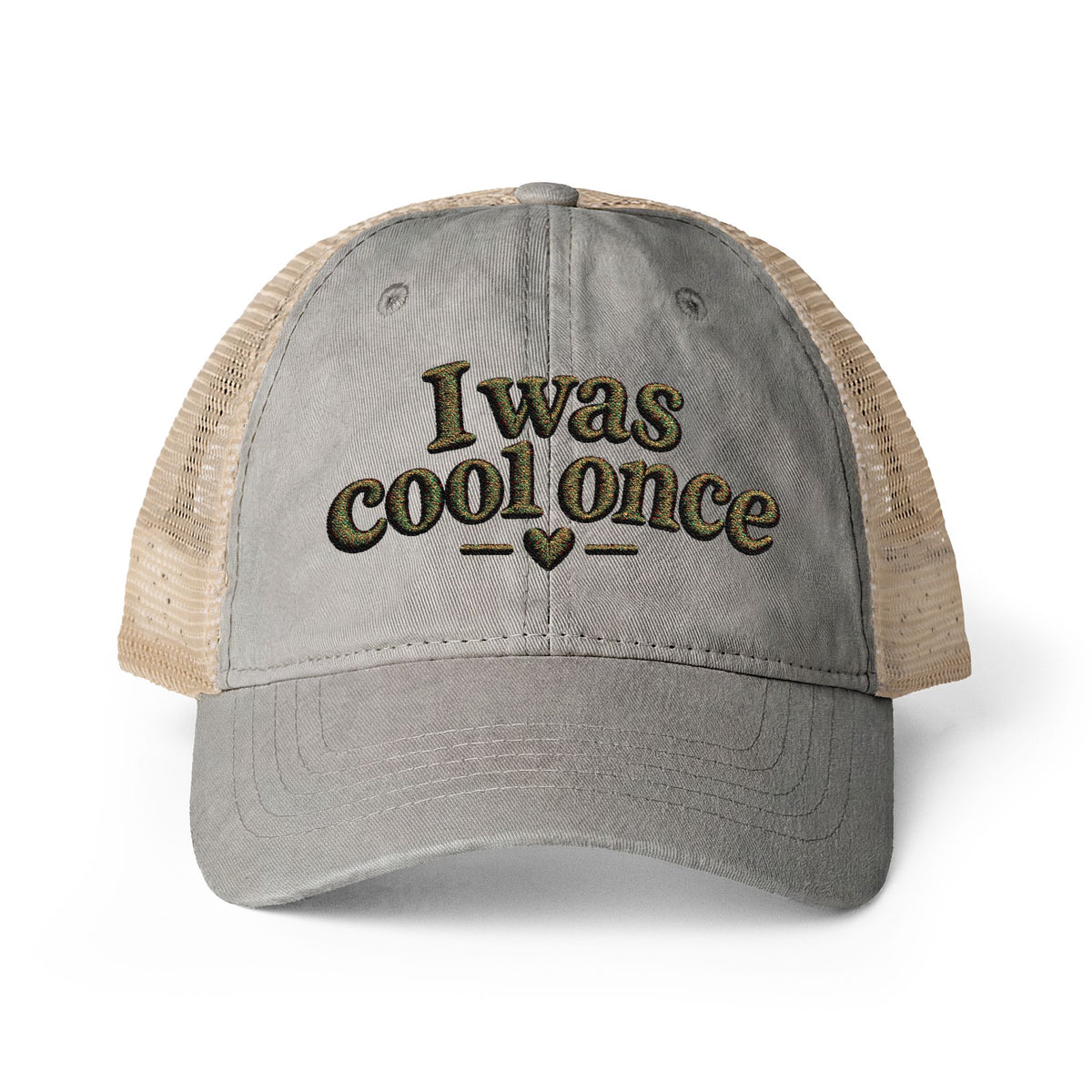 I was cool once - Women's Washed Mesh-Back Cap