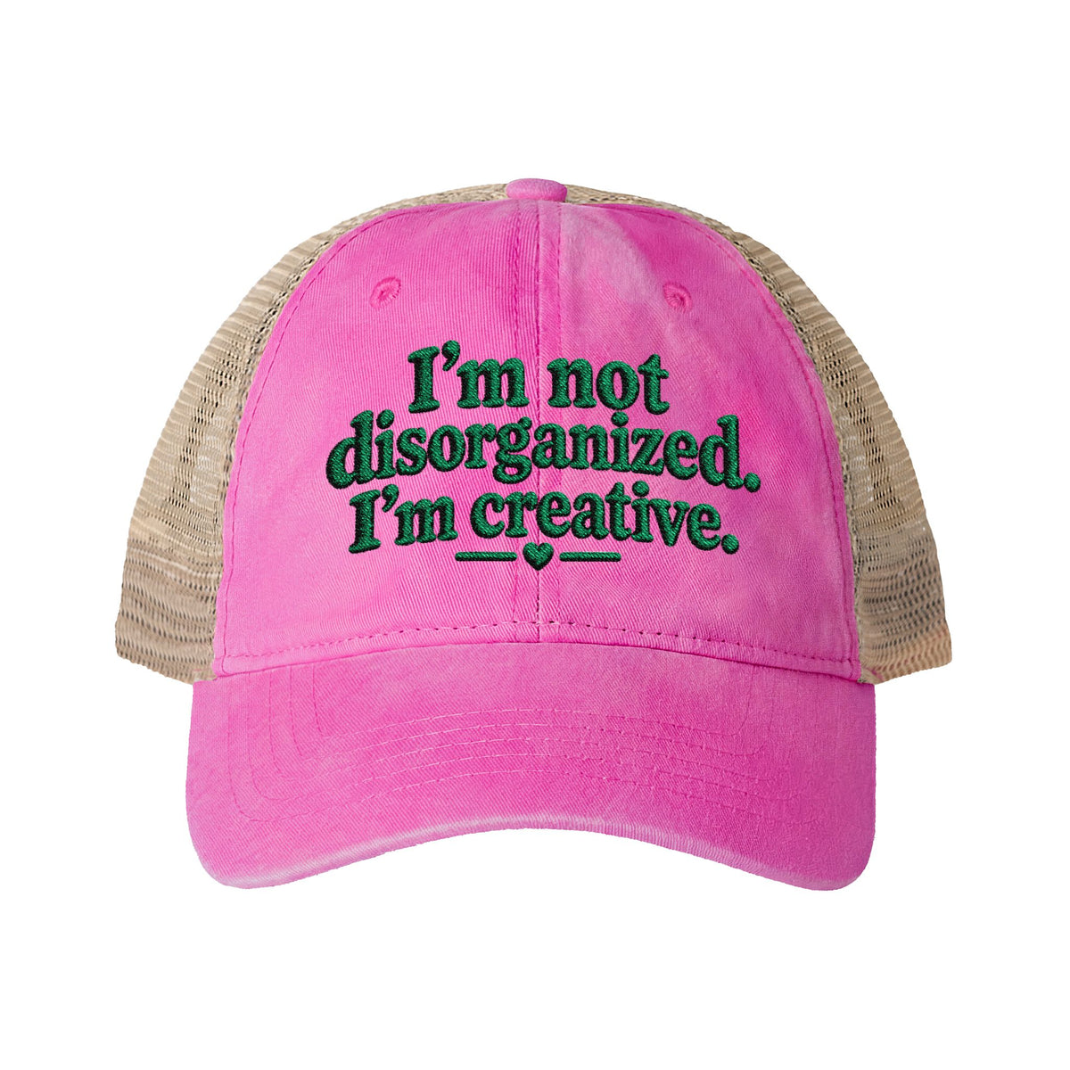 I'm not disorganized - Women's Washed Mesh-Back Cap