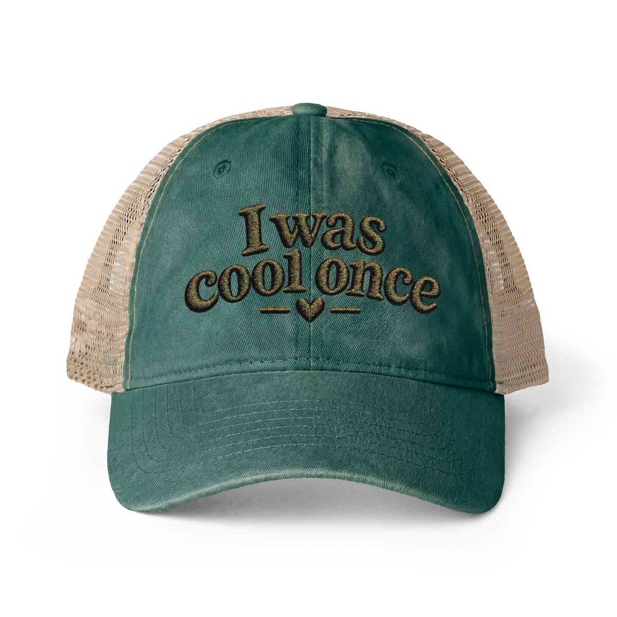 I was cool once - Women's Washed Mesh-Back Cap