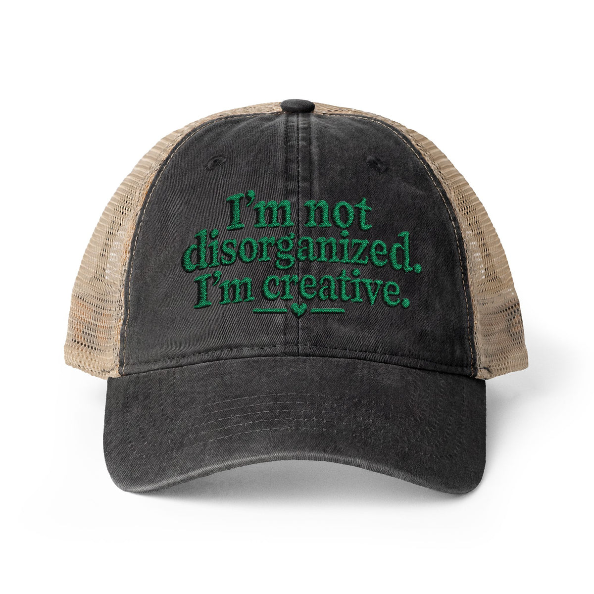 I'm not disorganized - Women's Washed Mesh-Back Cap