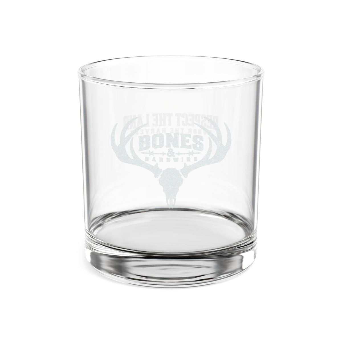 Deer Skull & Antlers Rocks Glass | Bones And Barbwire