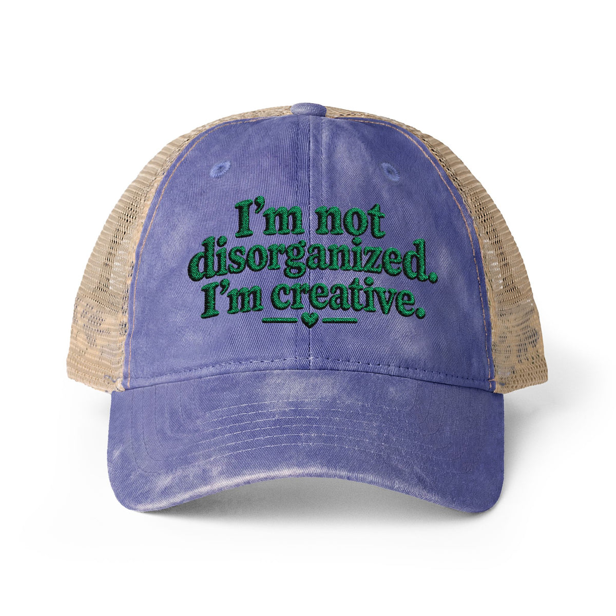I'm not disorganized - Women's Washed Mesh-Back Cap