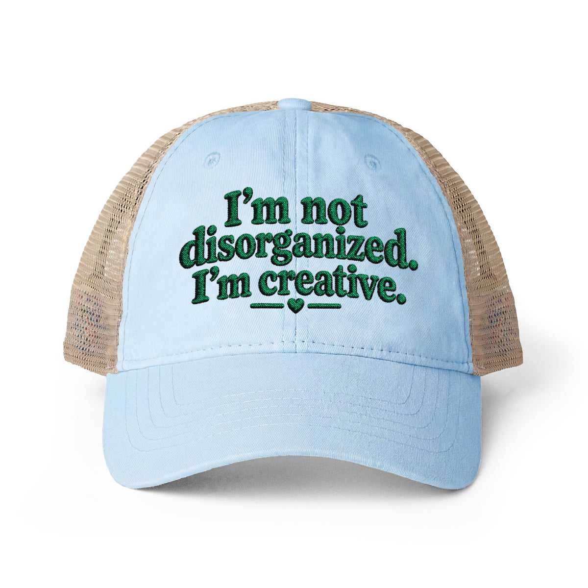 I'm not disorganized - Women's Washed Mesh-Back Cap