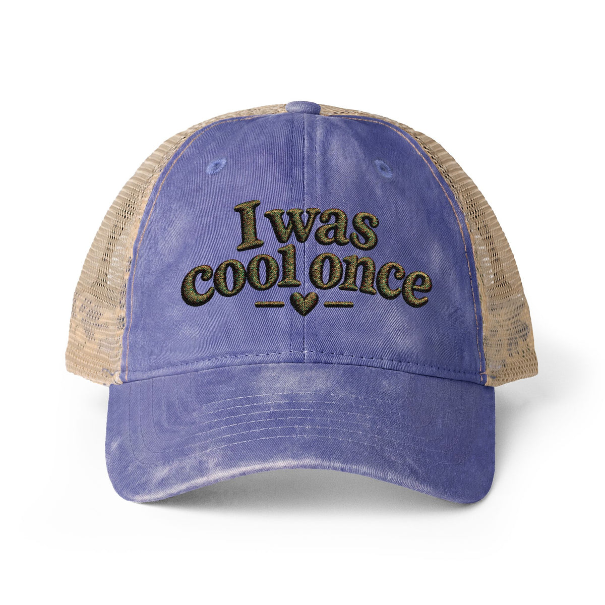 I was cool once - Women's Washed Mesh-Back Cap