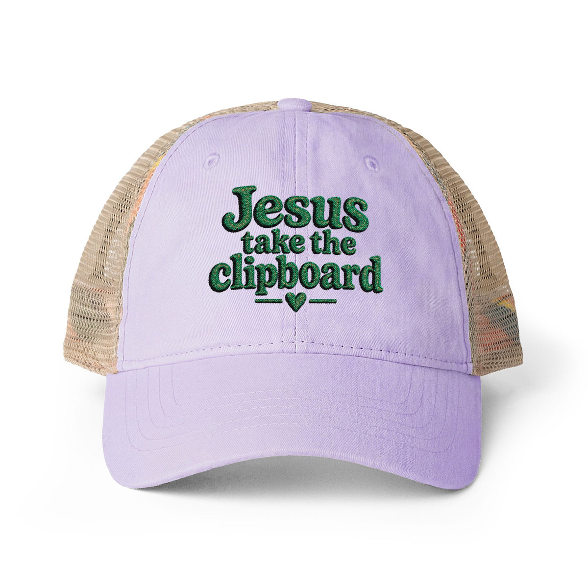 Jesus take the clipboard - Washed Mesh-Back Cap