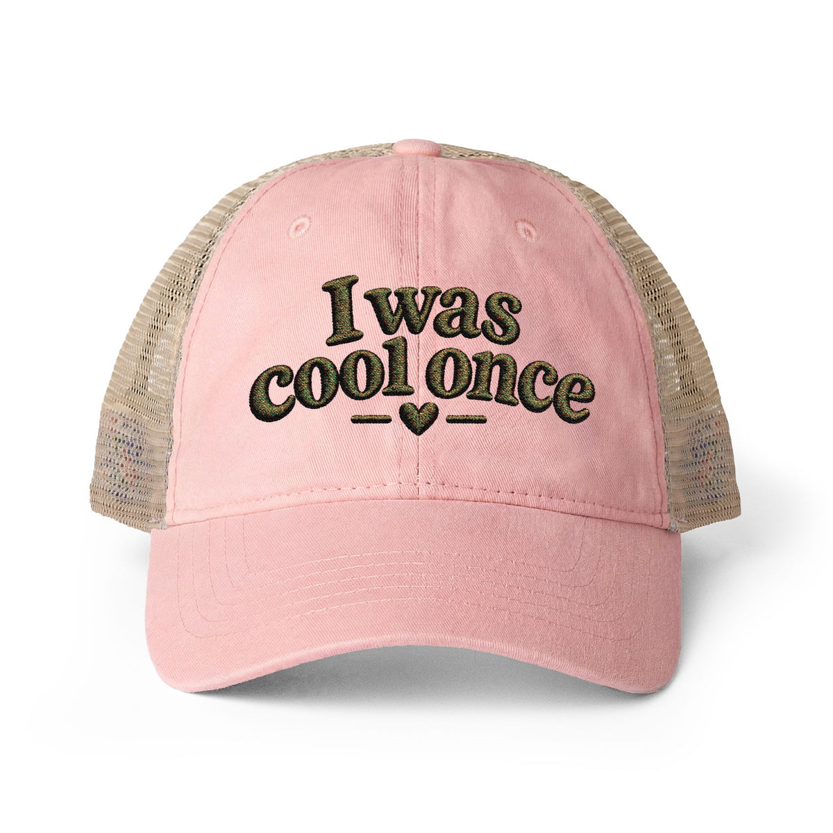 I was cool once - Women's Washed Mesh-Back Cap