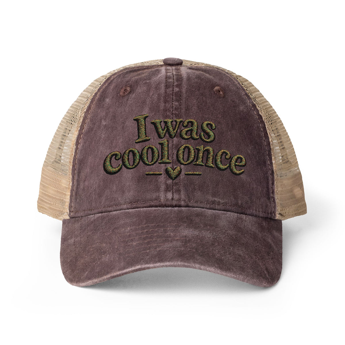 I was cool once - Women's Washed Mesh-Back Cap